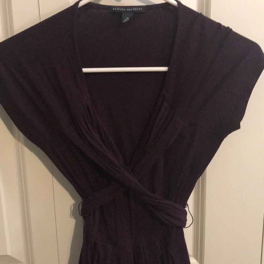 Banana republic cross top purple